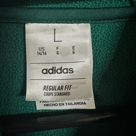 Kids Adidas Green Hoodie Sweater - Picture 3 of 6